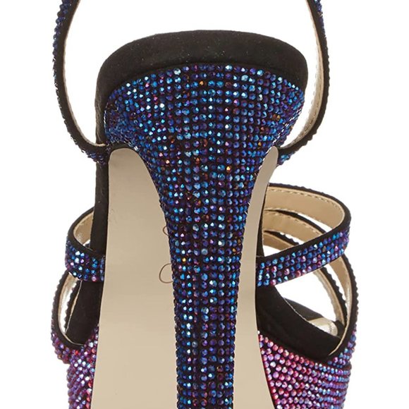 Jessica Simpson Balina Faux Suede Platform Ankle Wrap Dress SandalsBlack 9 size - Picture 11 of 13